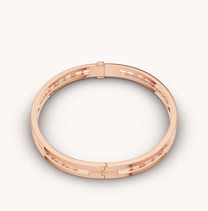 [Royal Jewelry]ZERO 1 SPIRAL LOGO PINK GOLD BRACELET