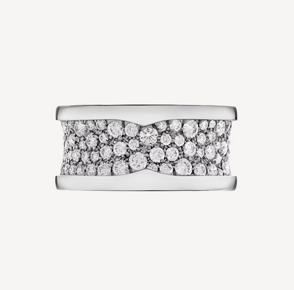 [Royal Jewelry]ZERO 1 WITH PAVED DIAMONDS ON THE SPIRAL RING
