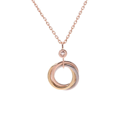 [Royal Jewelry]TRINITY SILVER GOLD PINK GOLD NECKLACE