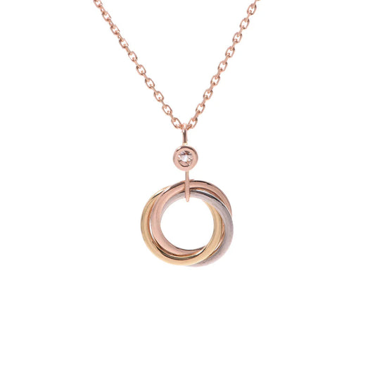 [Royal Jewelry]TRINITY SILVER GOLD PINK GOLD NECKLACE