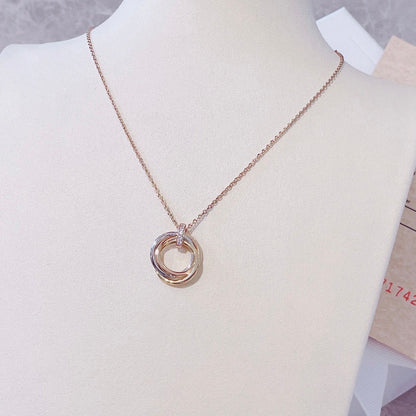 [Royal Jewelry]TRINITY NECKLACE GOLD  DIAMONDS