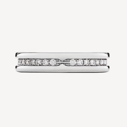 [Royal Jewelry]ZERO 1 ONE-BAND PAVED DIAMONDS ON THE SPIRAL RING