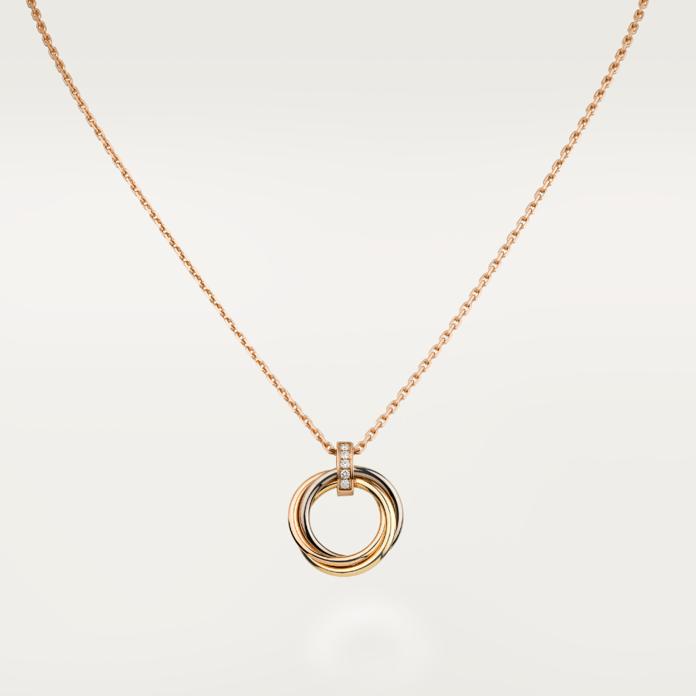 [Royal Jewelry]TRINITY NECKLACE GOLD  DIAMONDS
