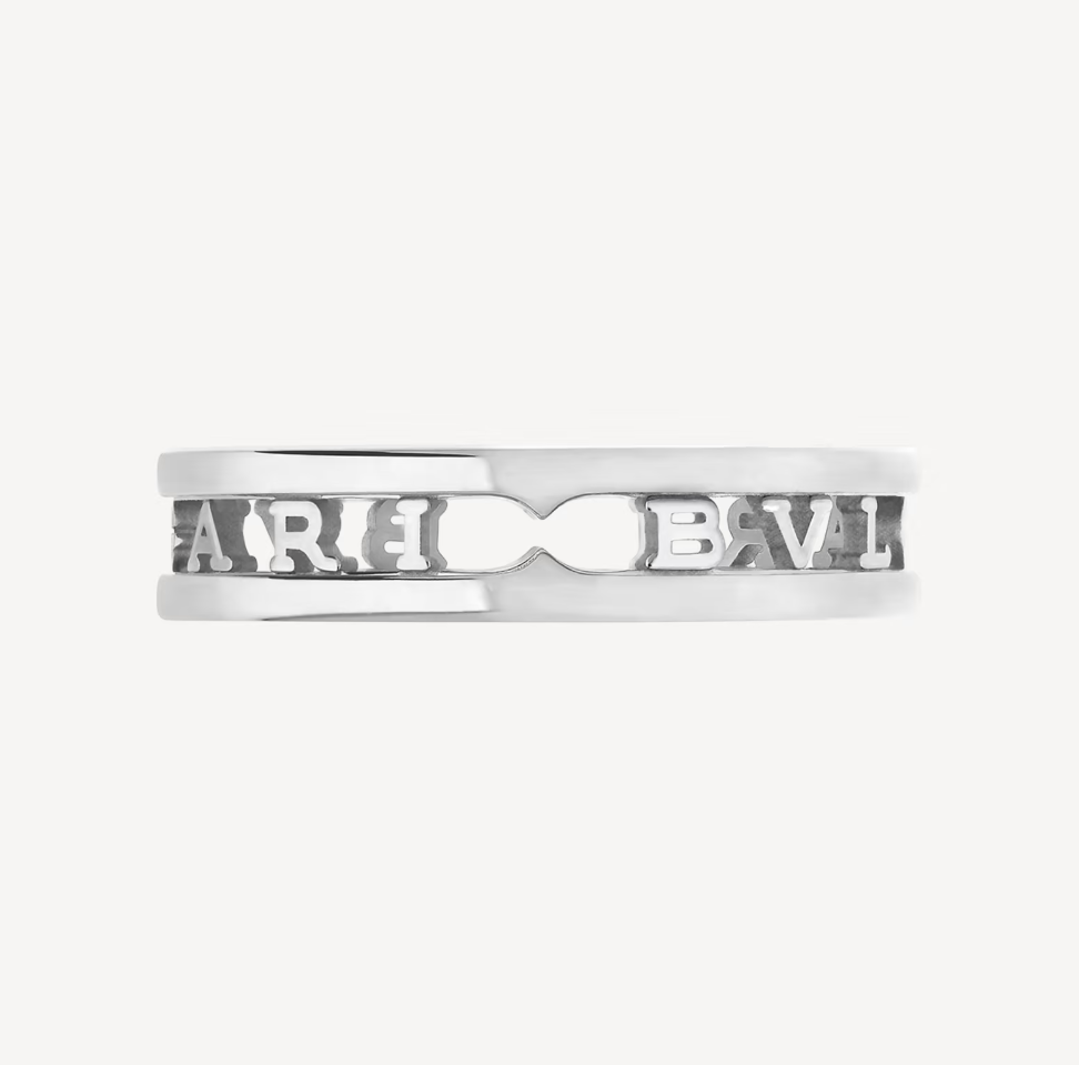[Royal Jewelry]ZERO 1 ONE-BAND WITH OPENWORK LOGO SPIRAL RING