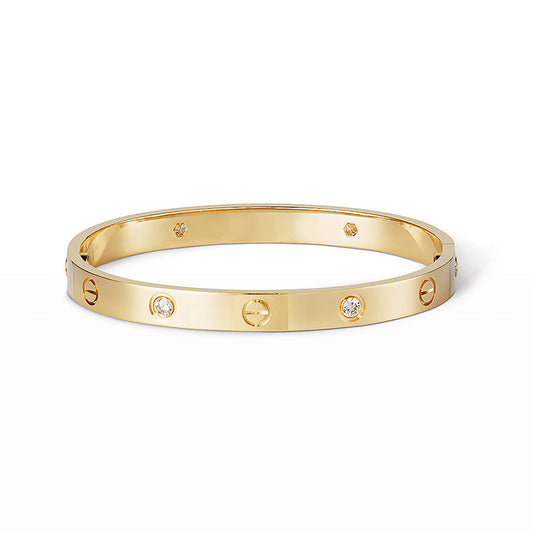 [ロイヤルジュエリー]LOVEブレスレット 6.1MM 4ダイヤモンド