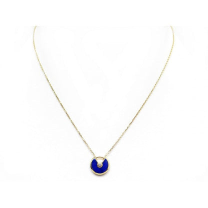 [Royal Jewelry]AMULETTE ROSE GOLD AGATE NECKLACE