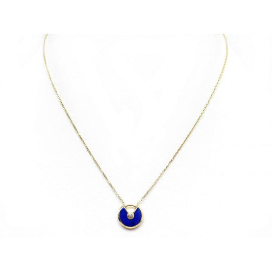 [Royal Jewelry]AMULETTE ROSE GOLD AGATE NECKLACE