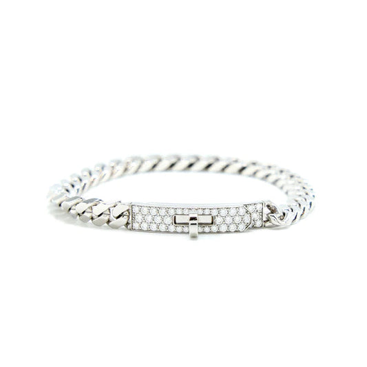 [Royal Jewelry]KELLY CHAIN SILVER DIAMOND BRACELET