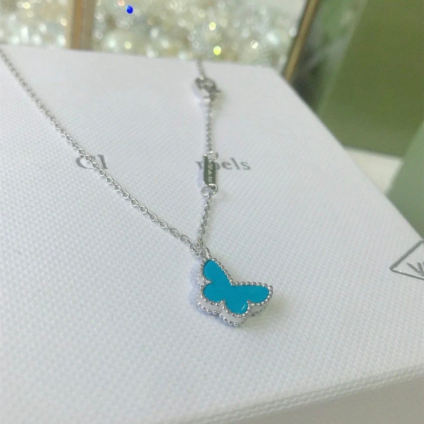 [Royal Jewelry]BUTTERFLY TURQUOISE BUTTERFLY BRACELET SILVER