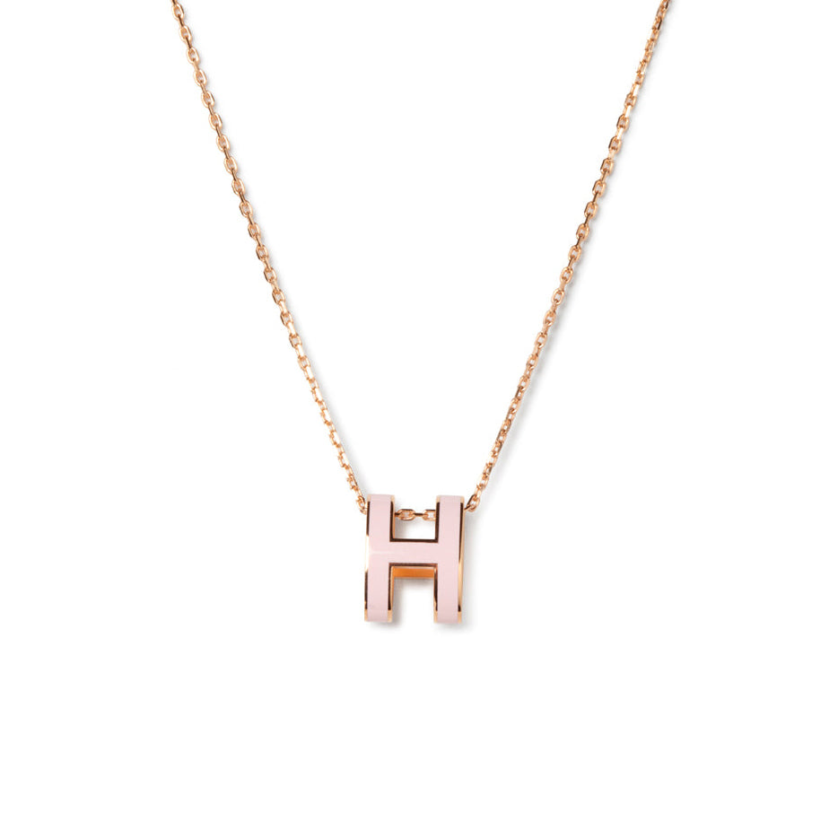 [Royal Jewelry]POP H PEDANT PINK GOLD