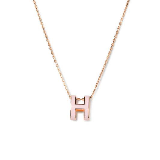 [Royal Jewelry]POP H PEDANT PINK GOLD