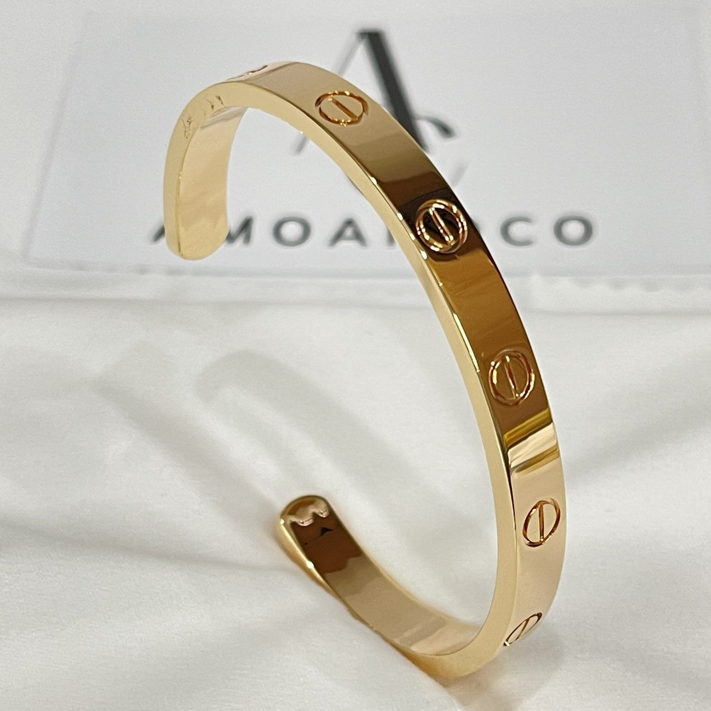[Royal Jewelry]LOVE BRACELET 6.1MM OPEN CUFF