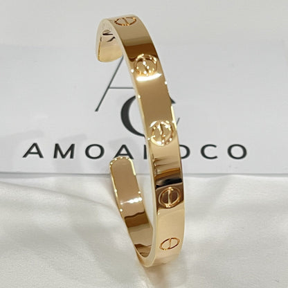 [Royal Jewelry]LOVE BRACELET 6.1MM OPEN CUFF
