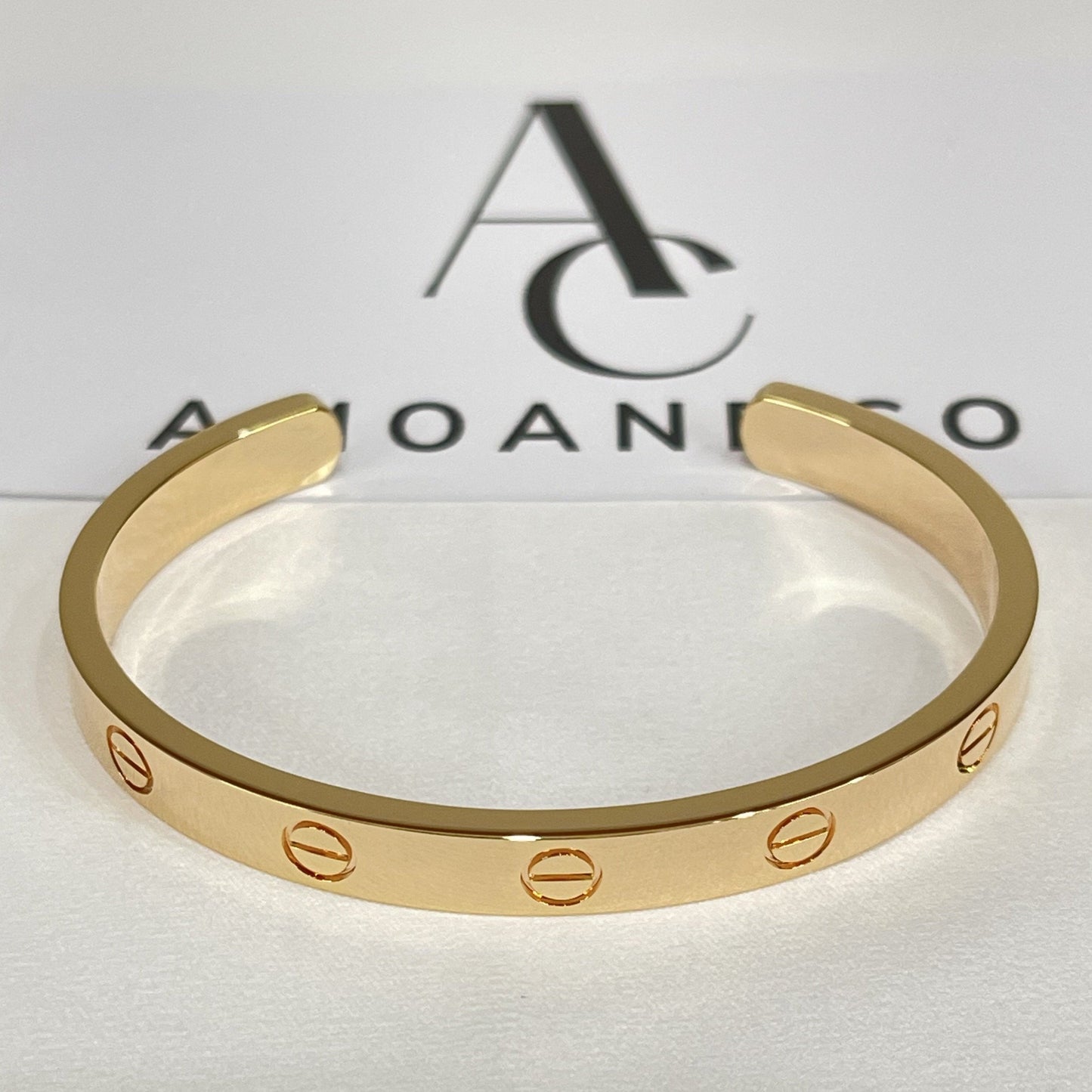[Royal Jewelry]LOVE BRACELET 6.1MM OPEN CUFF