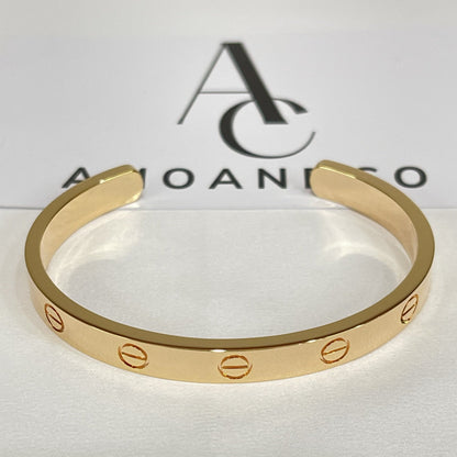 [Royal Jewelry]LOVE BRACELET 6.1MM OPEN CUFF