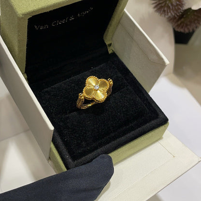 [Royal Jewelry]CLOVER RIVERSIBLE BLUE AGATE RING
