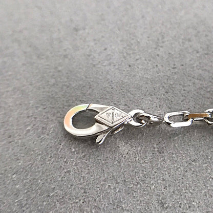 [Royal Jewelry]CLOVER 5 MOTIF ONYXS DIAMOND BRACELET SILVER
