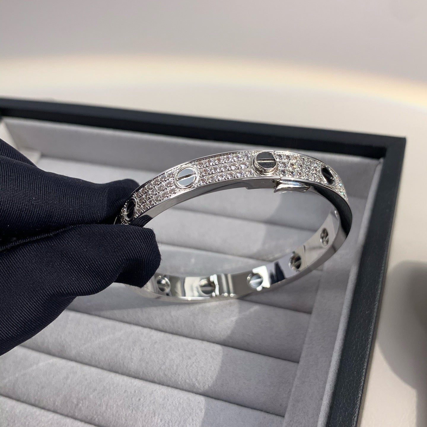 [Royal Jewelry]LOVE BRACELET 6.1MM DIAMOND-PAVED CERAMIC