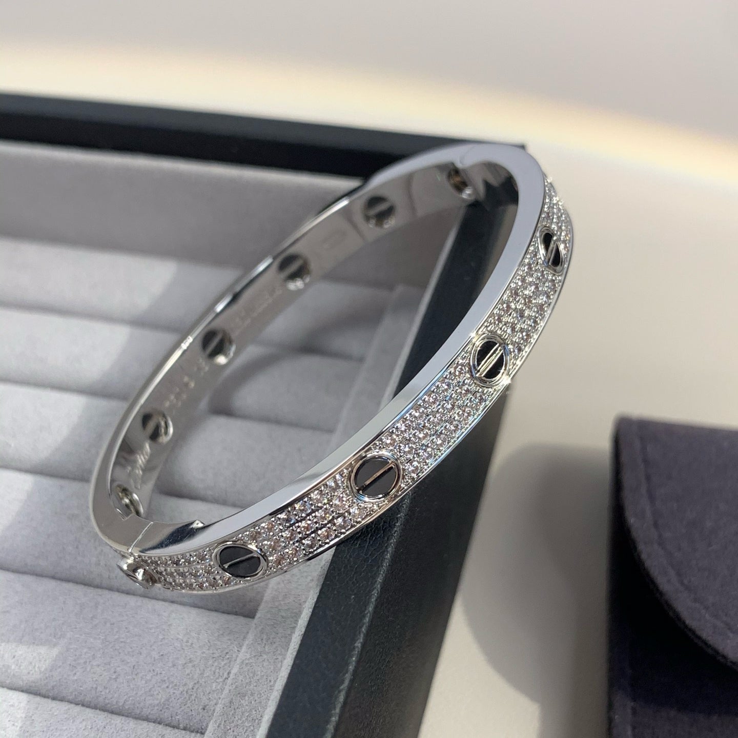 [Royal Jewelry]LOVE BRACELET 6.1MM DIAMOND-PAVED CERAMIC