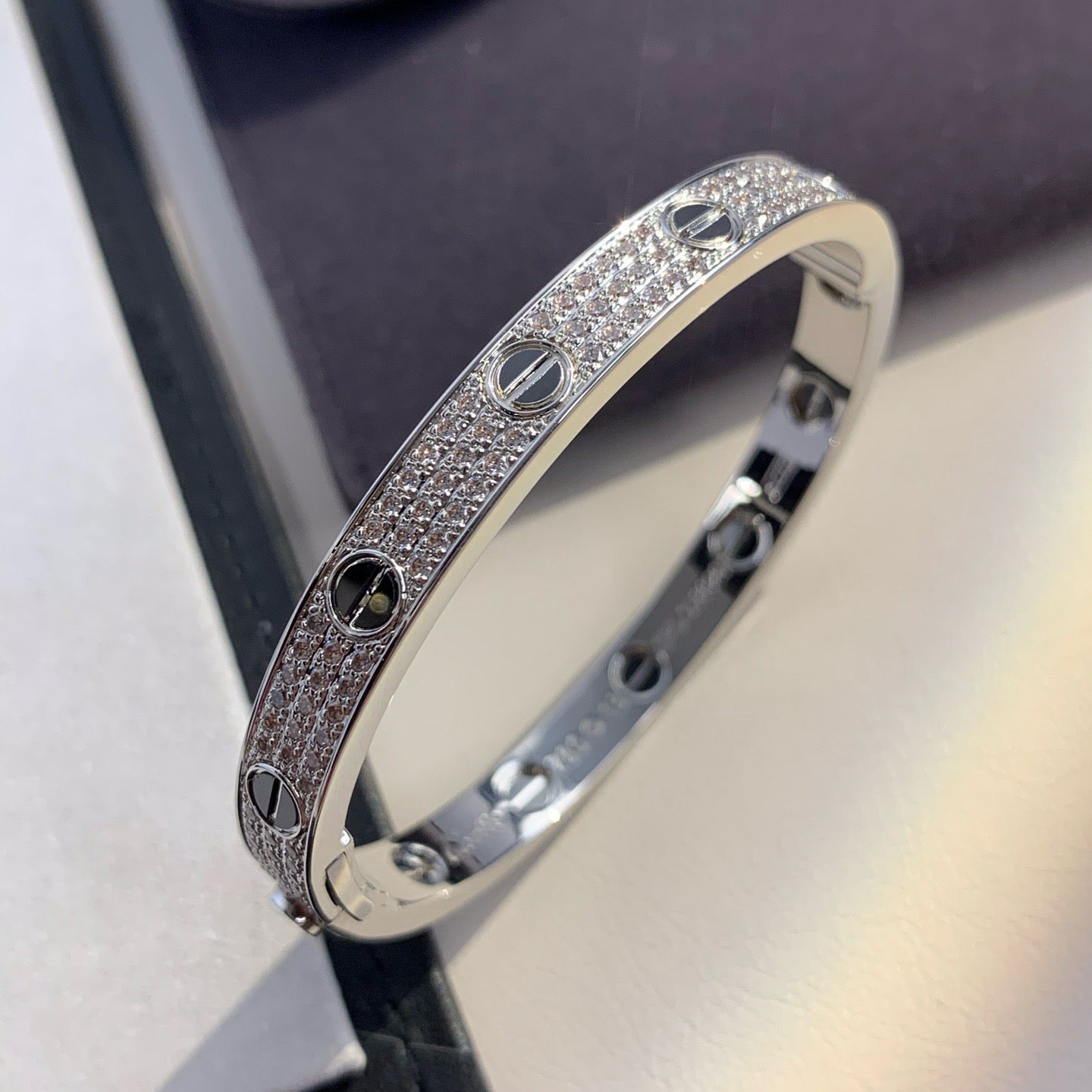[Royal Jewelry]LOVE BRACELET 6.1MM DIAMOND-PAVED CERAMIC