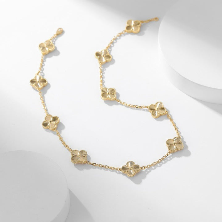 [Royal Jewelry]CLOVERS THE 10-MOTIFS LASER NECKLACE