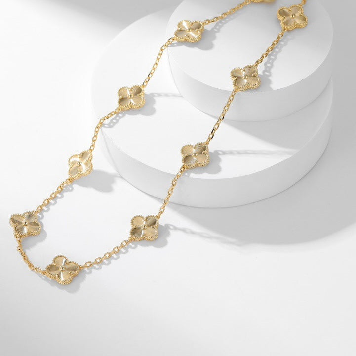 [Royal Jewelry]CLOVERS THE 10-MOTIFS LASER NECKLACE
