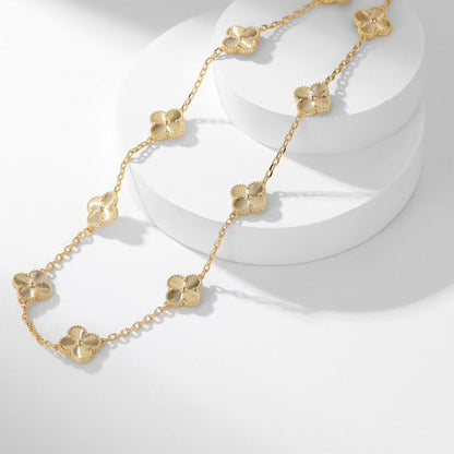 [Royal Jewelry]CLOVERS THE 10-MOTIFS LASER NECKLACE