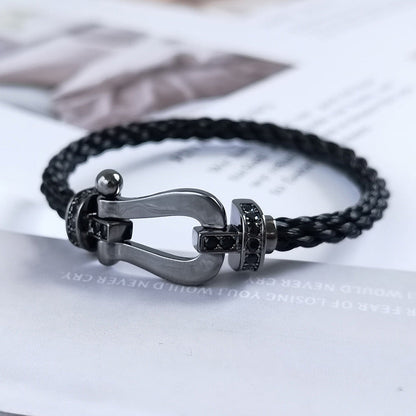 [Royal Jewelry]FORCE LARGE SERIES HORSESHOE BLACK SAMURAI BRACELET