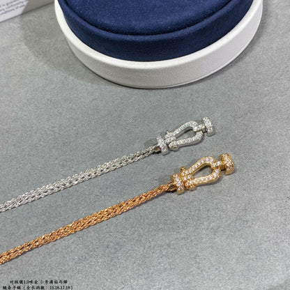 [Royal Jewelry]FORCE SMALL HORSESHOE  DIAMOND CHAIN ROPE BRACELET