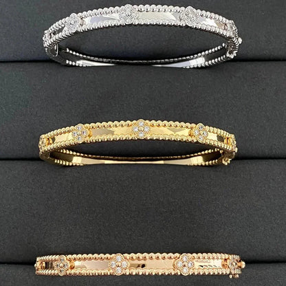[Royal Jewelry]CLOVER BRACELET 4MM DIAMONDS