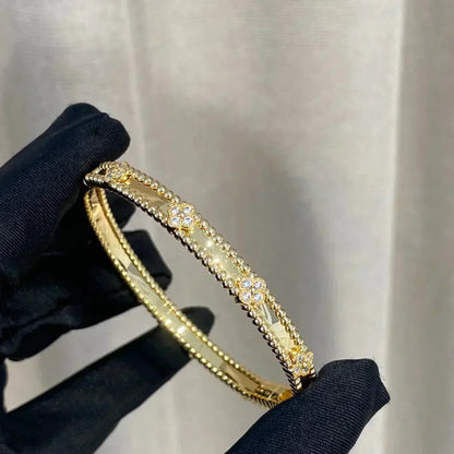 [Royal Jewelry]CLOVER BRACELET 4MM DIAMONDS