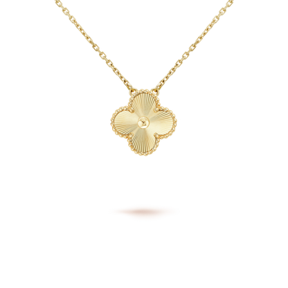 [Royal Jewelry]CLOVER 15MM LASER NECKLACE