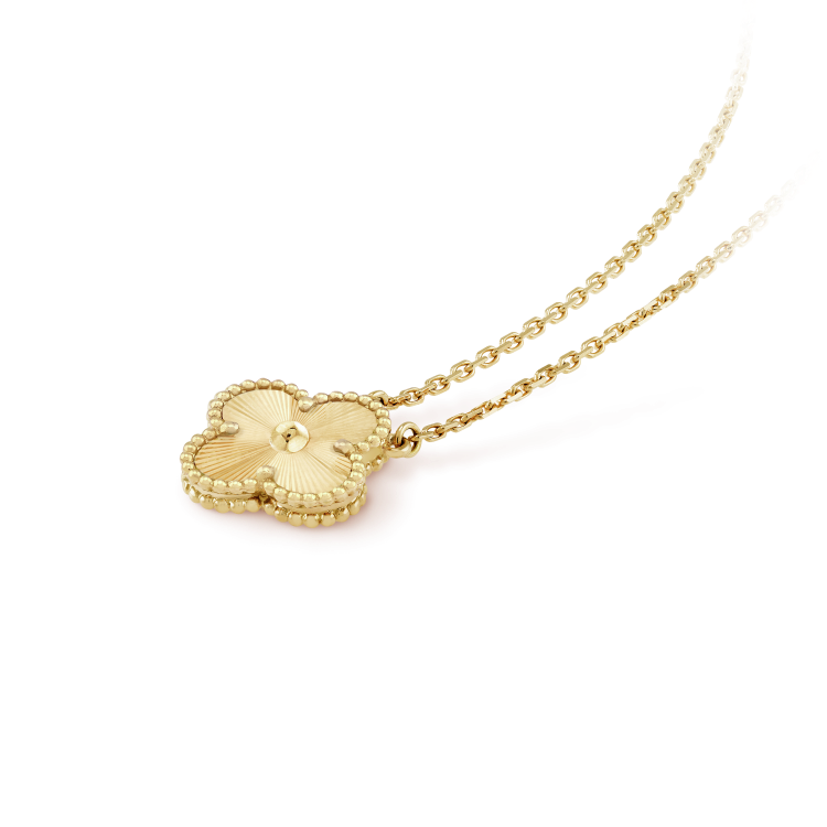 [Royal Jewelry]CLOVER 15MM LASER NECKLACE