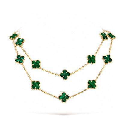 [Royal Jewelry]CLOVER 20 MOTIFS MALACHITE GOLD