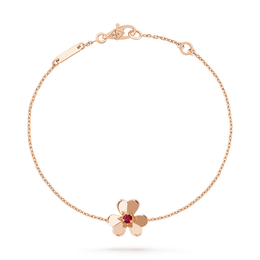 [Royal Jewelry]FRIVOLE GOLD FLOWER PINK MALACHITE BRACELET