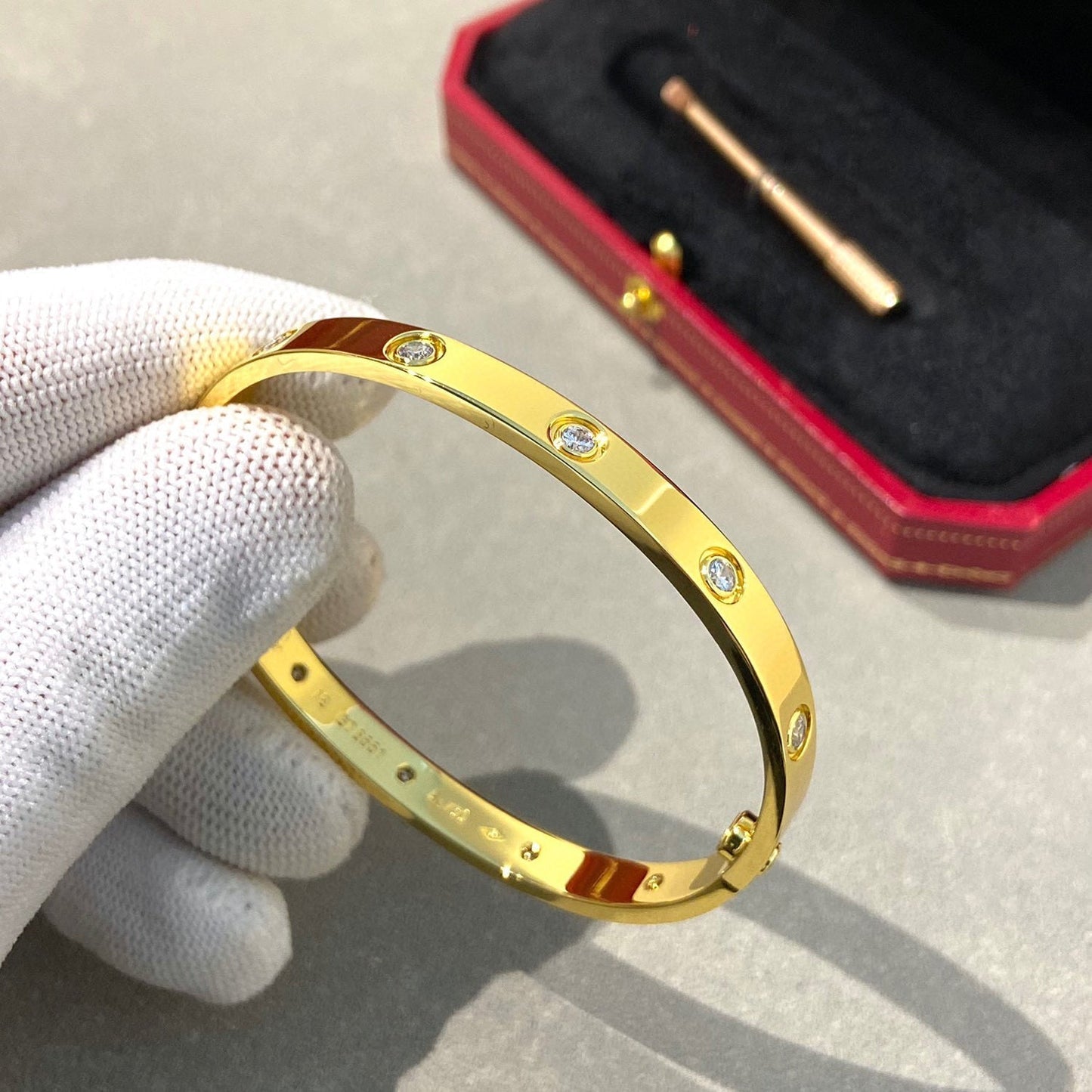 [Royal Jewelry]LOVE BRACELET 6.1MM 10 DIAMONDS
