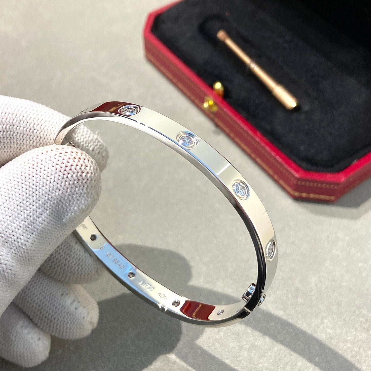 [Royal Jewelry]LOVE BRACELET 6.1MM 10 DIAMONDS