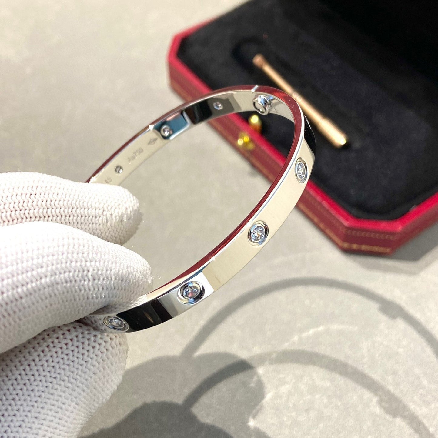 [Royal Jewelry]LOVE BRACELET 6.1MM 10 DIAMONDS