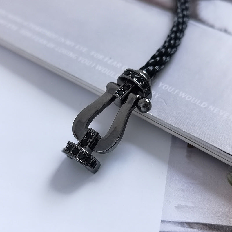 [Royal Jewelry]FORCE LARGE SERIES HORSESHOE BLACK SAMURAI BRACELET