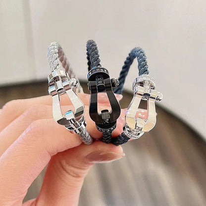 [Royal Jewelry]FORCE LARGE HORSESHOE NO DIAMOND BRACELET SILVER