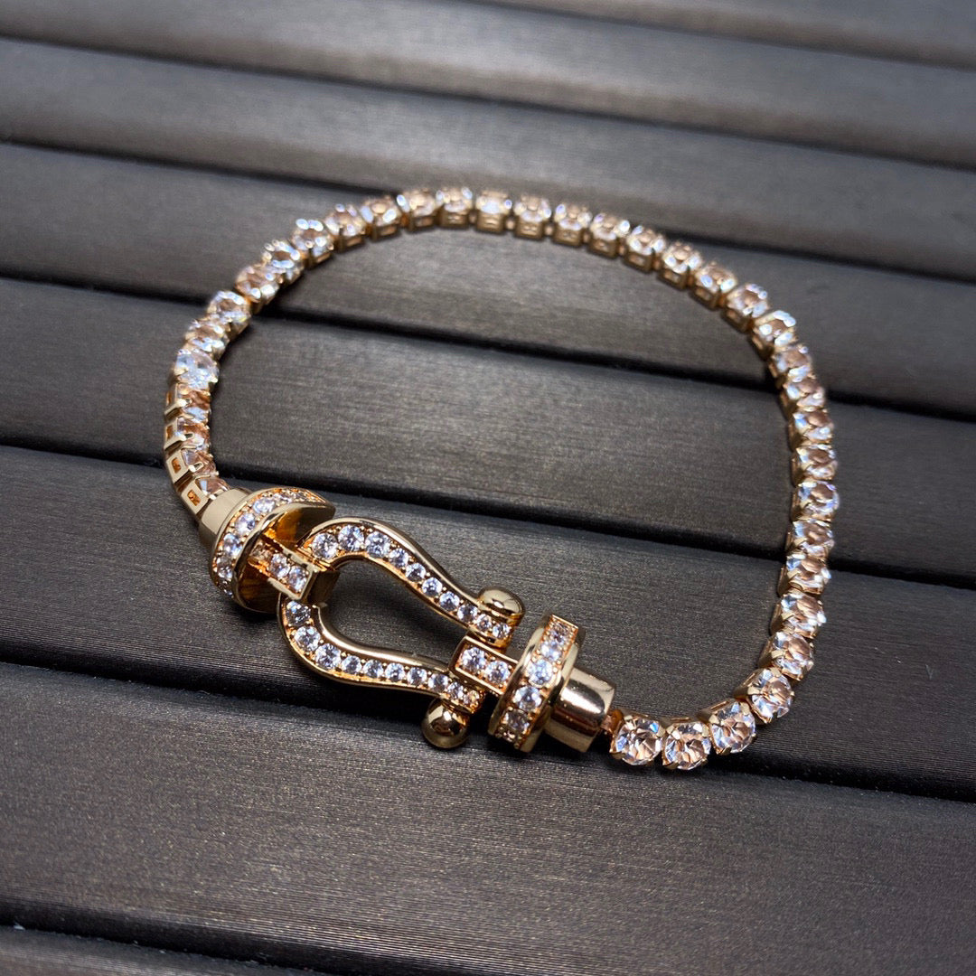 [Royal Jewelry]FORCE  LARGE HORSESHOE FULL DIAMOND TENNIS BRACELET