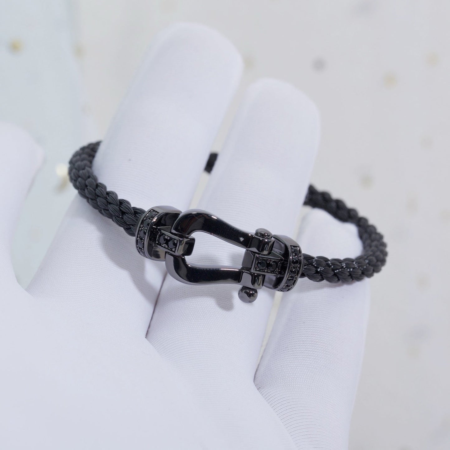 [Royal Jewelry]FORCE LARGE SERIES HORSESHOE BLACK SAMURAI BRACELET
