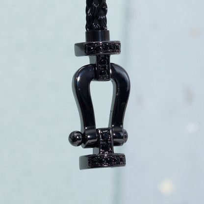 [Royal Jewelry]FORCE LARGE SERIES HORSESHOE BLACK SAMURAI BRACELET