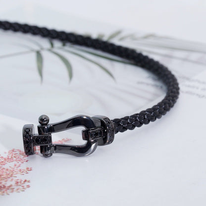 [Royal Jewelry]FORCE LARGE SERIES HORSESHOE BLACK SAMURAI BRACELET