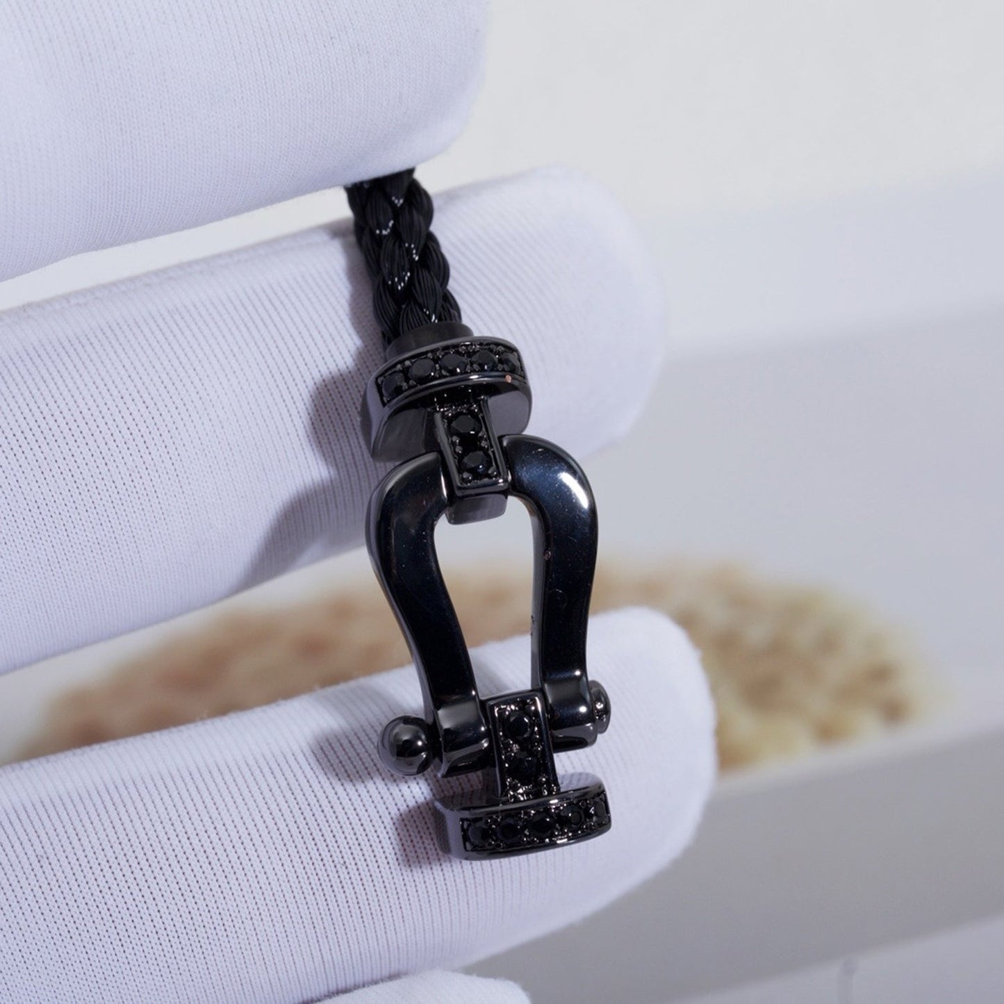 [Royal Jewelry]FORCE LARGE SERIES HORSESHOE BLACK SAMURAI BRACELET