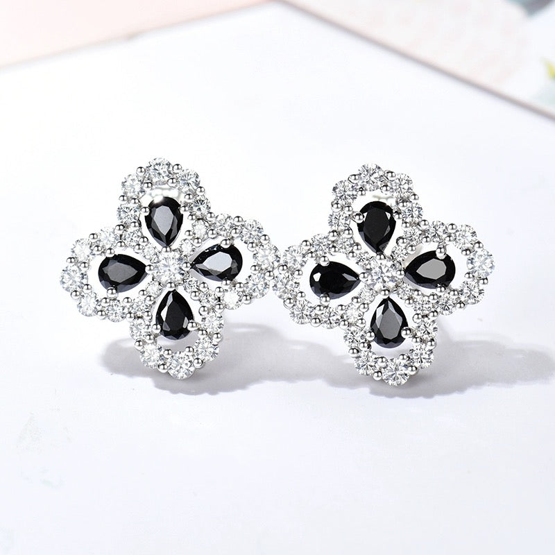 [Royal Jewelry]LOOP EARRINGS FULL MOTIF DIAMOND 16MM