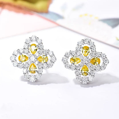 [Royal Jewelry]LOOP EARRINGS FULL MOTIF DIAMOND 16MM