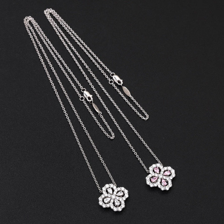 [ロイヤルジュエリー]ループ ネックレス フルモチーフ ダイヤモンド 16mm マルチカラー