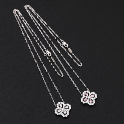 [ロイヤルジュエリー]ループ ネックレス フルモチーフ ダイヤモンド 16mm マルチカラー