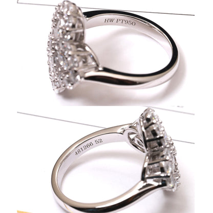 [Royal Jewelry]LOOP RING FULL MOTIF DIAMOND 16MM SILVE